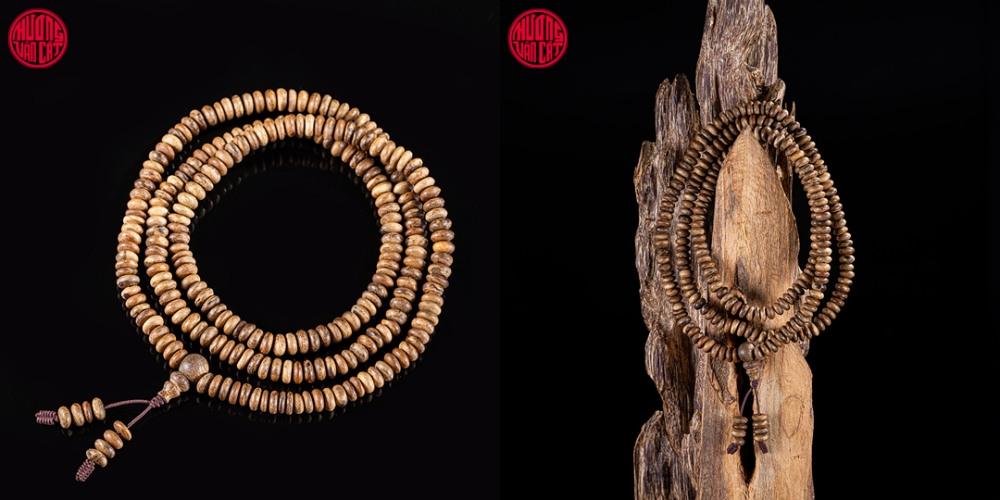 vòng trầm hạt nút quấn tay