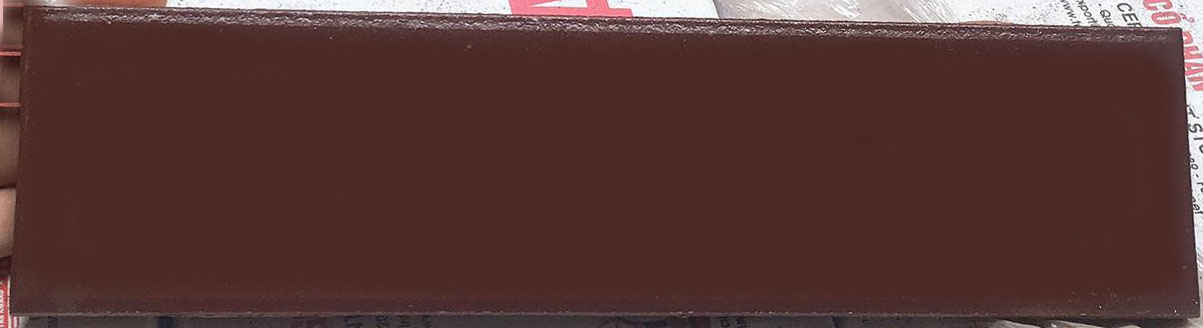 Gạch thẻ 6x24cm màu nâu tráng men Gốm Đất Việt