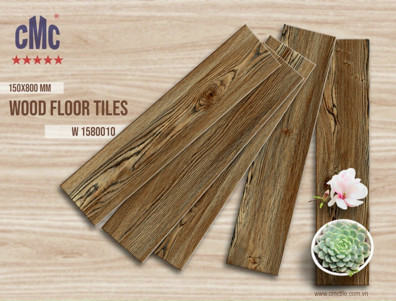 Gạch giả gỗ KT 15x80cm CMC 158001