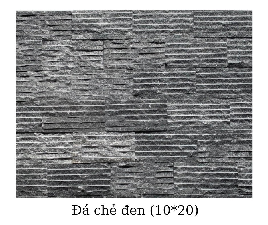 ĐÁ CHẺ ĐEN 10x20