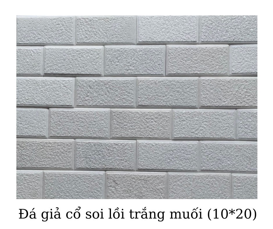 Đá giả cổ soi lồi trắng muối 10x20