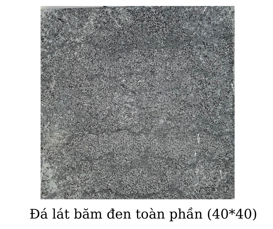 Đá lát băm đen toàn phần (40x40)