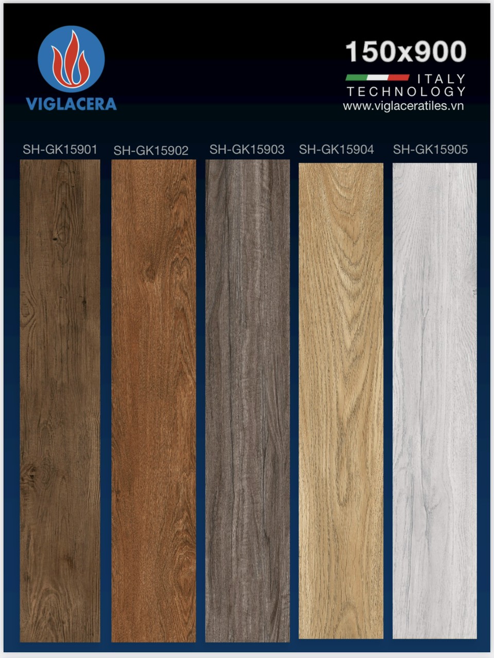 Gạch thanh gỗ CL - GK 15x90cm 15901 Viglacera