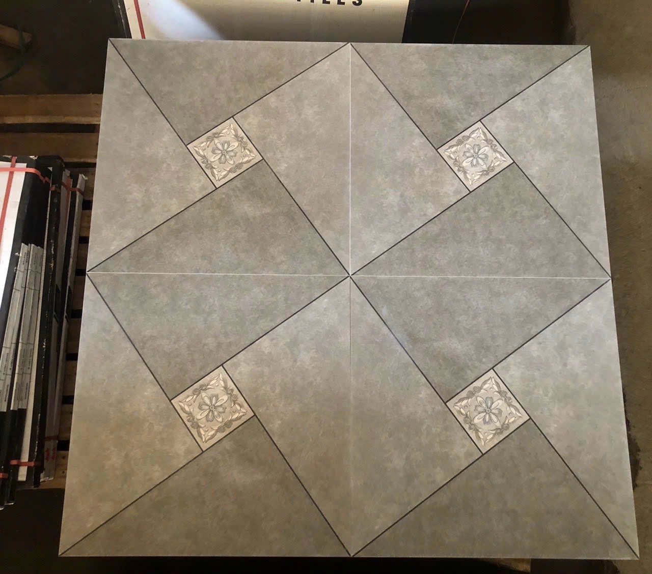 Gạch lát giả cổ Trung Quốc 60x60cm Mẫu 7