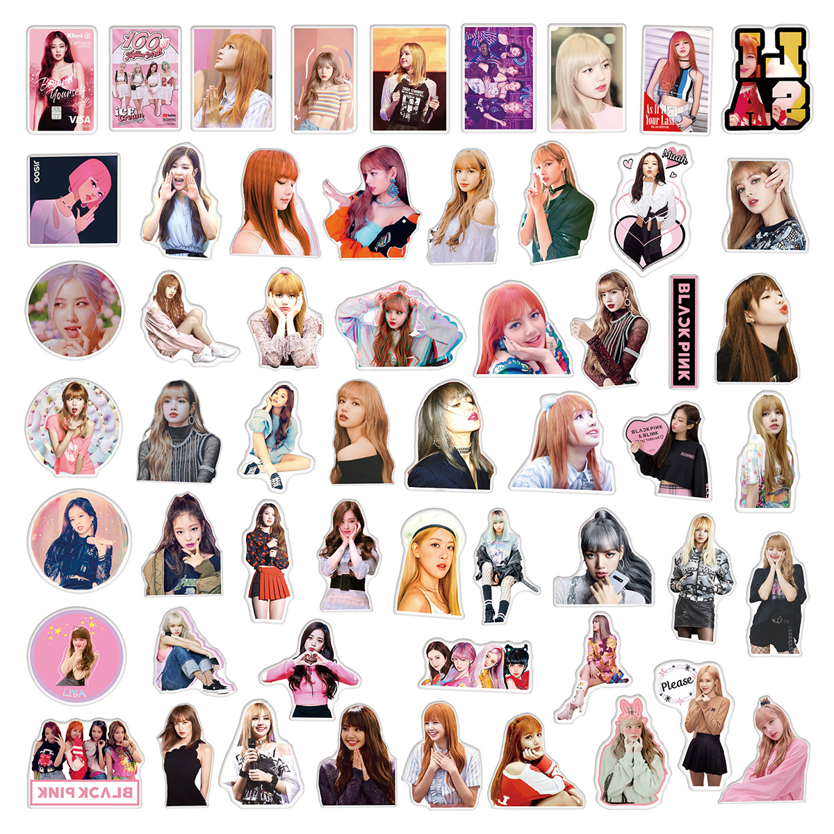 Set 100 Sticker hình dán  Black Pink nhóm nhạc Kpop Hàn Quốc  Sticker  Factory