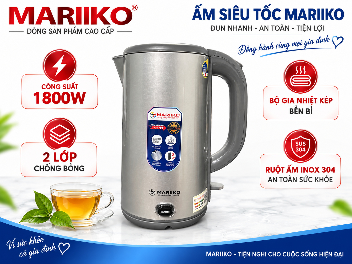 ẤM ĐUN SIÊU TỐC MARIIKO MR-8219