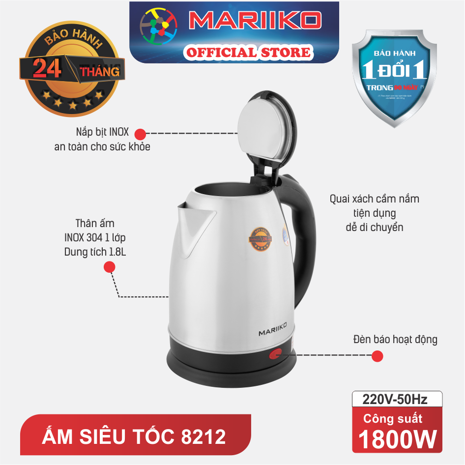 ẤM ĐUN NƯỚC SIÊU TỐC MARIIKO