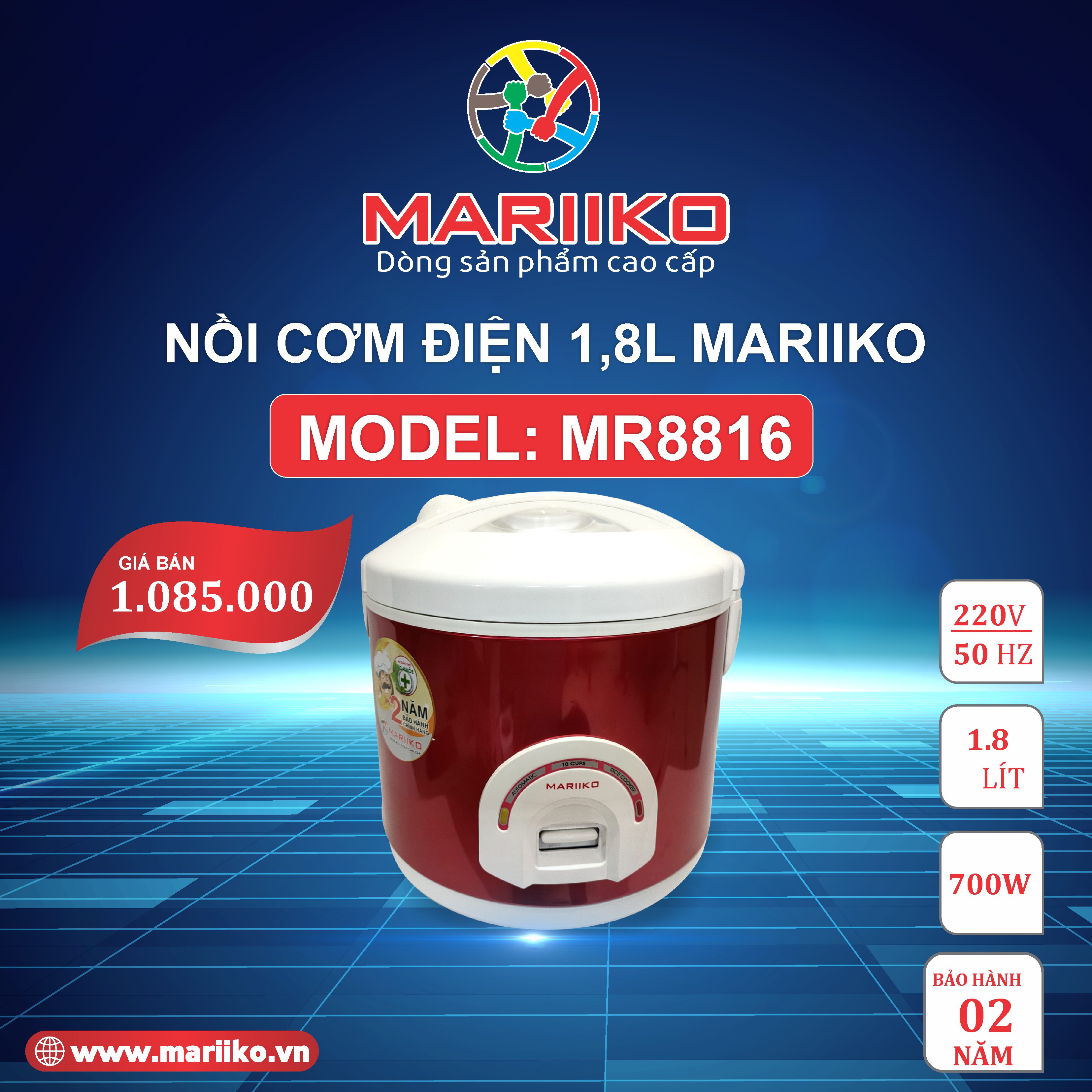 Nồi Cơm Mariiko Mr-8816