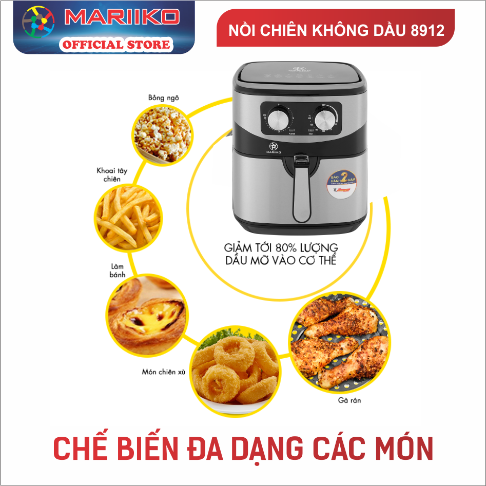Nồi Chiên Không Dầu Mariiko Mr-8912