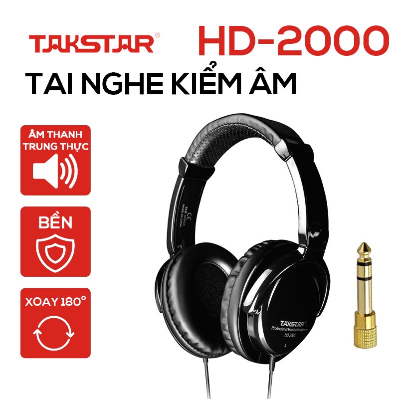 Tai nghe kiểm âm phòng thu quay phim Takstar HD-2000