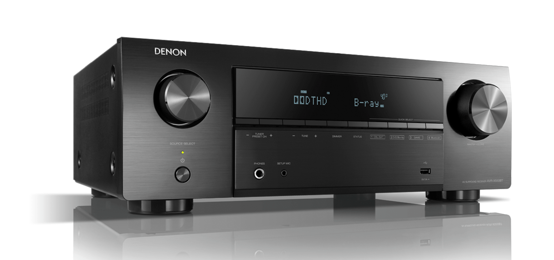 Ampli denon AVR X550BT, amplifier, ampli xem phim denon, ampli nghe nhạc nam định