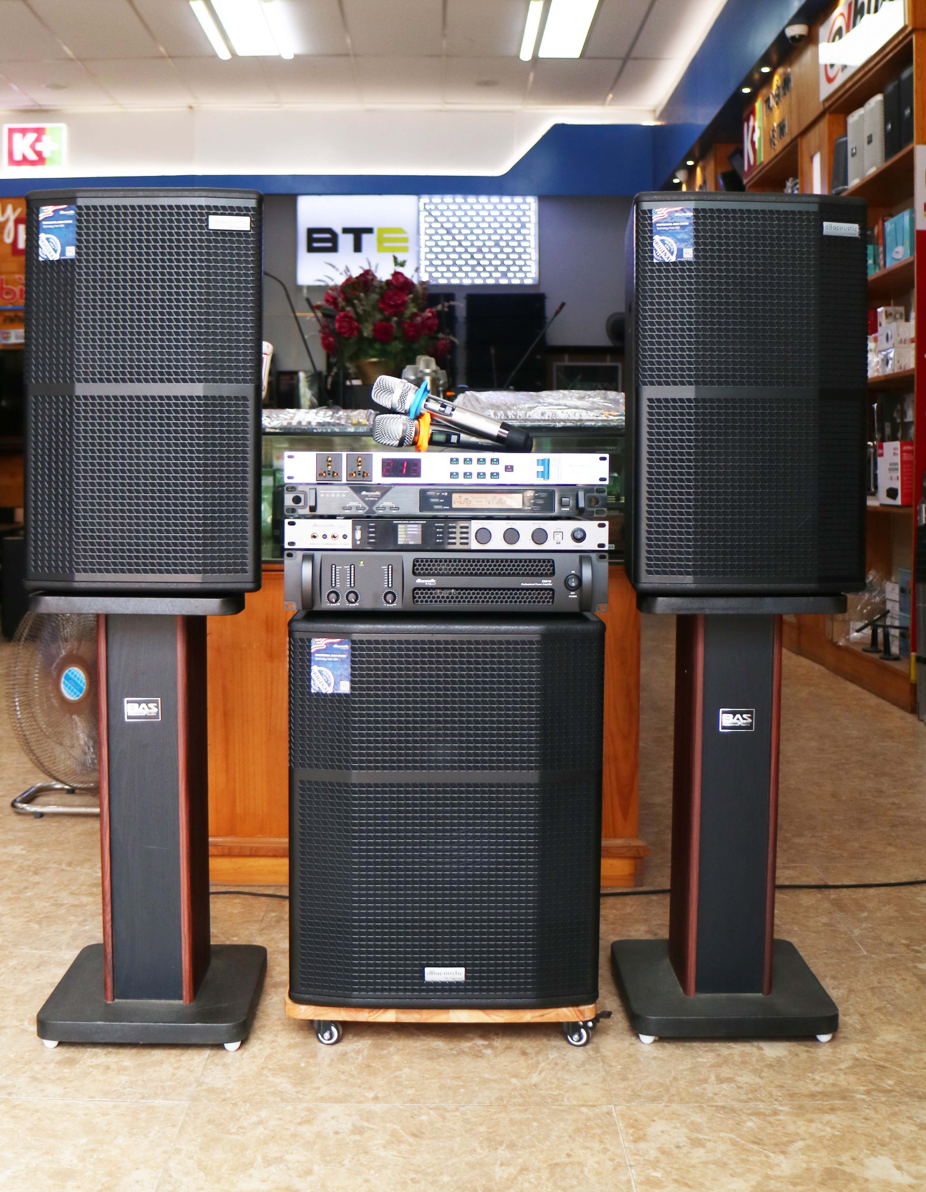 Dàn karaoke cao cấp dBacoustic, vang số DB S500II, sub hơi dBacoustic DK115S+