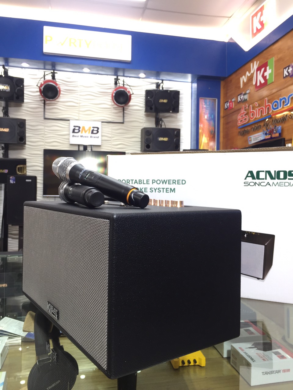 Loa karaoke xách tay ACNOS CS447, loa bluetooth di động chính hãng Sonca media