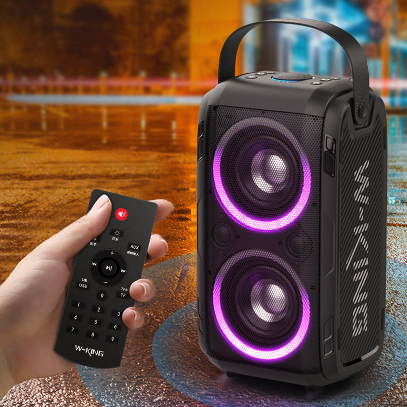 Loa karaoke bluetooth W-King T9, tặng kèm micro không dây cao cấp