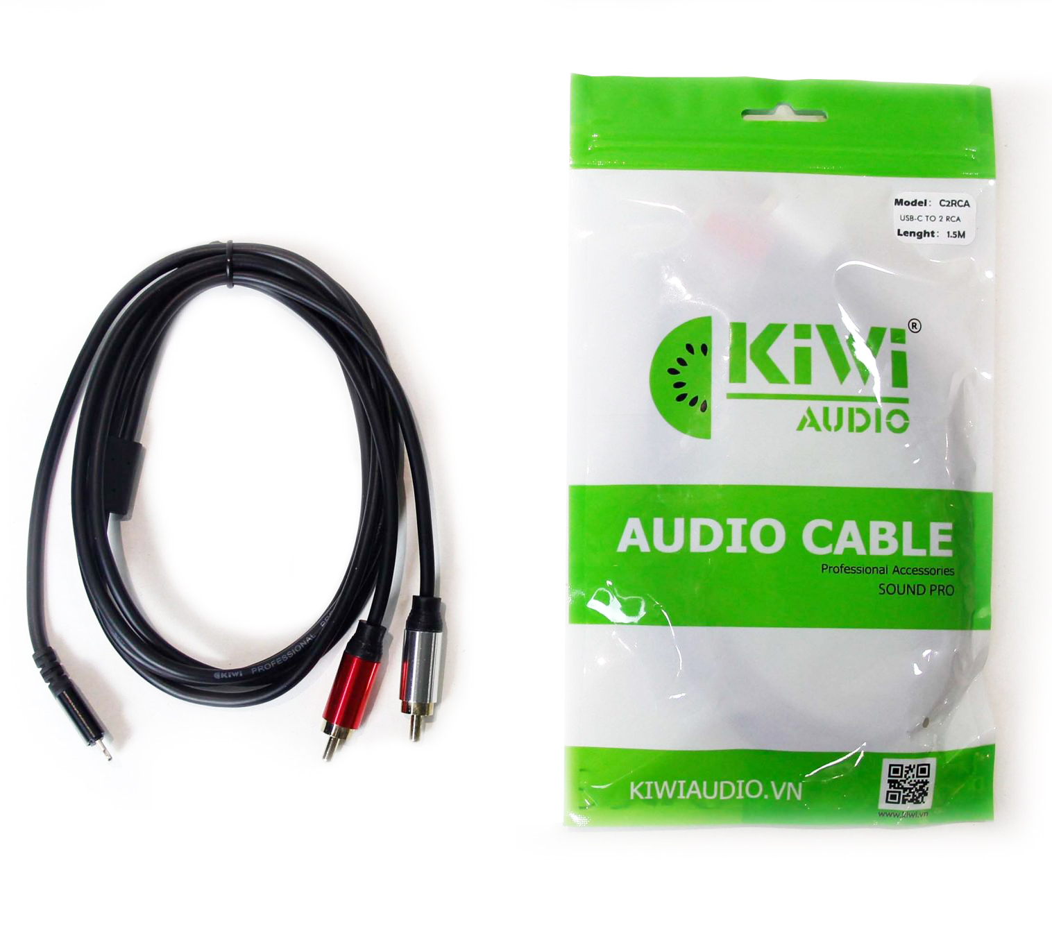 Dây lấy nhạc điện thoại IOS - TYPEC , cáp av iphone, dây audio typeC, cáp lightning cắm loa, cáp 2RCA kiwi