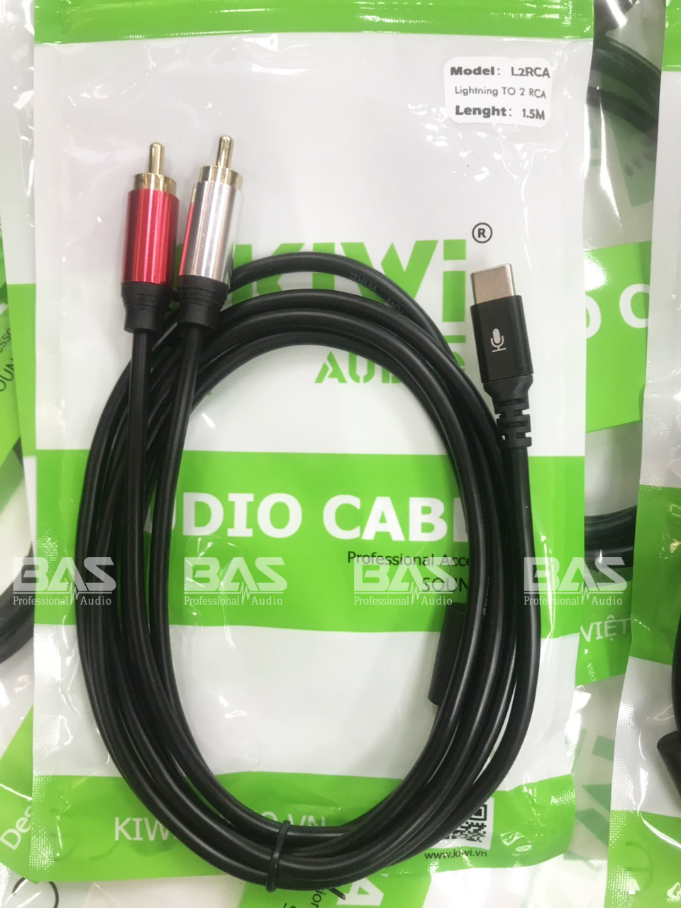 Dây lấy nhạc điện thoại IOS - TYPEC , cáp av iphone, dây audio typeC, cáp lightning cắm loa, cáp 2RCA kiwi