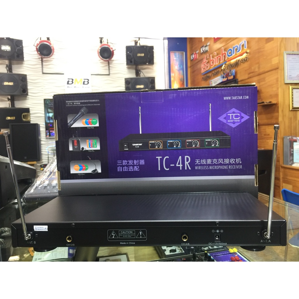 Mic hội nghị không dây Takstar TC-4R ( Bộ 4 micro hội thảo không dây ) Hàng chính hãng