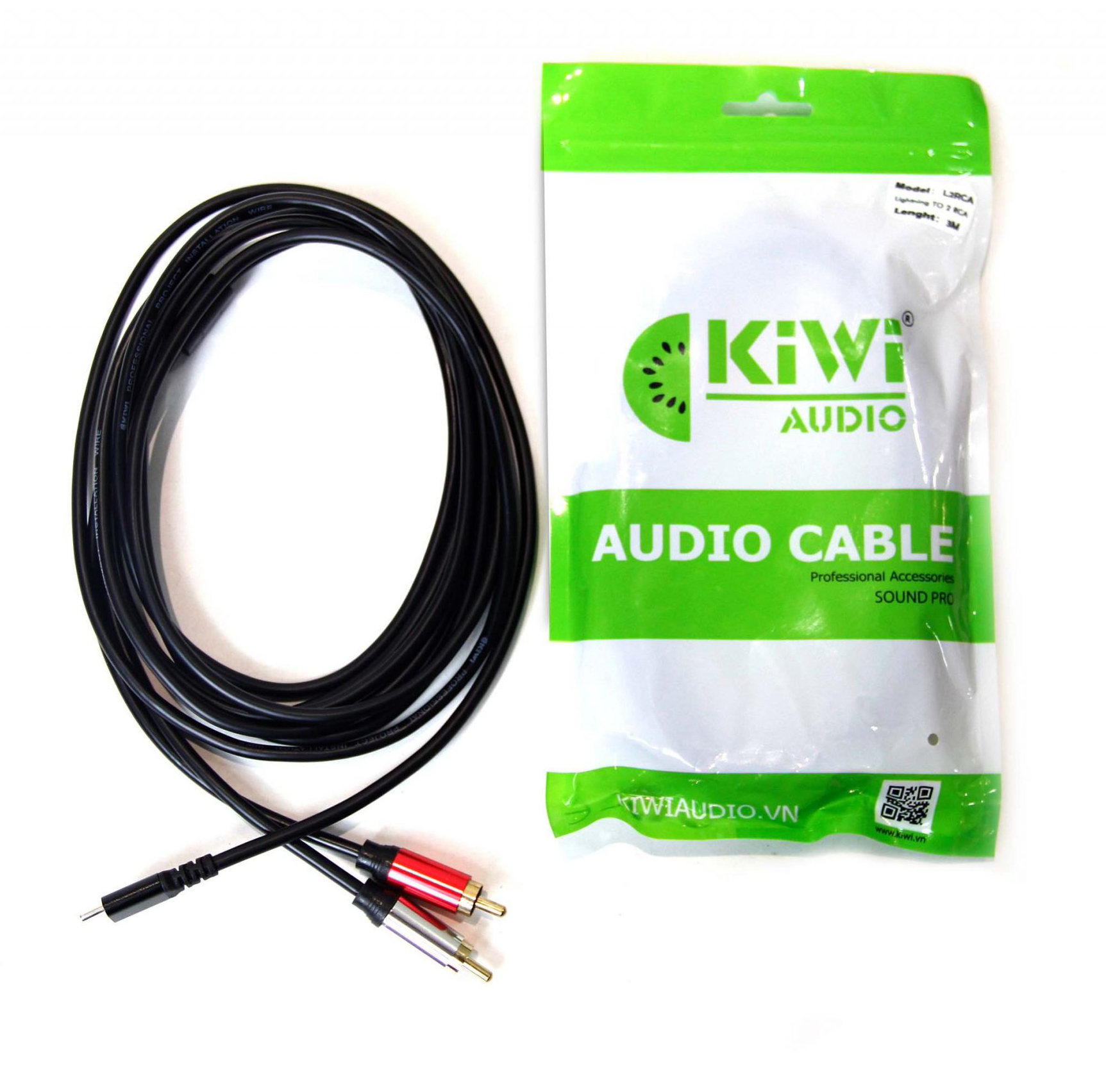 Dây lấy nhạc điện thoại IOS - TYPEC , cáp av iphone, dây audio typeC, cáp lightning cắm loa, cáp 2RCA kiwi