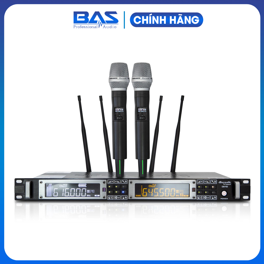 Micro không dây dBacoustic DB750, mic hát dành cho dàn karaoke, bar, club, phòng trà, sự kiện, hội trường...