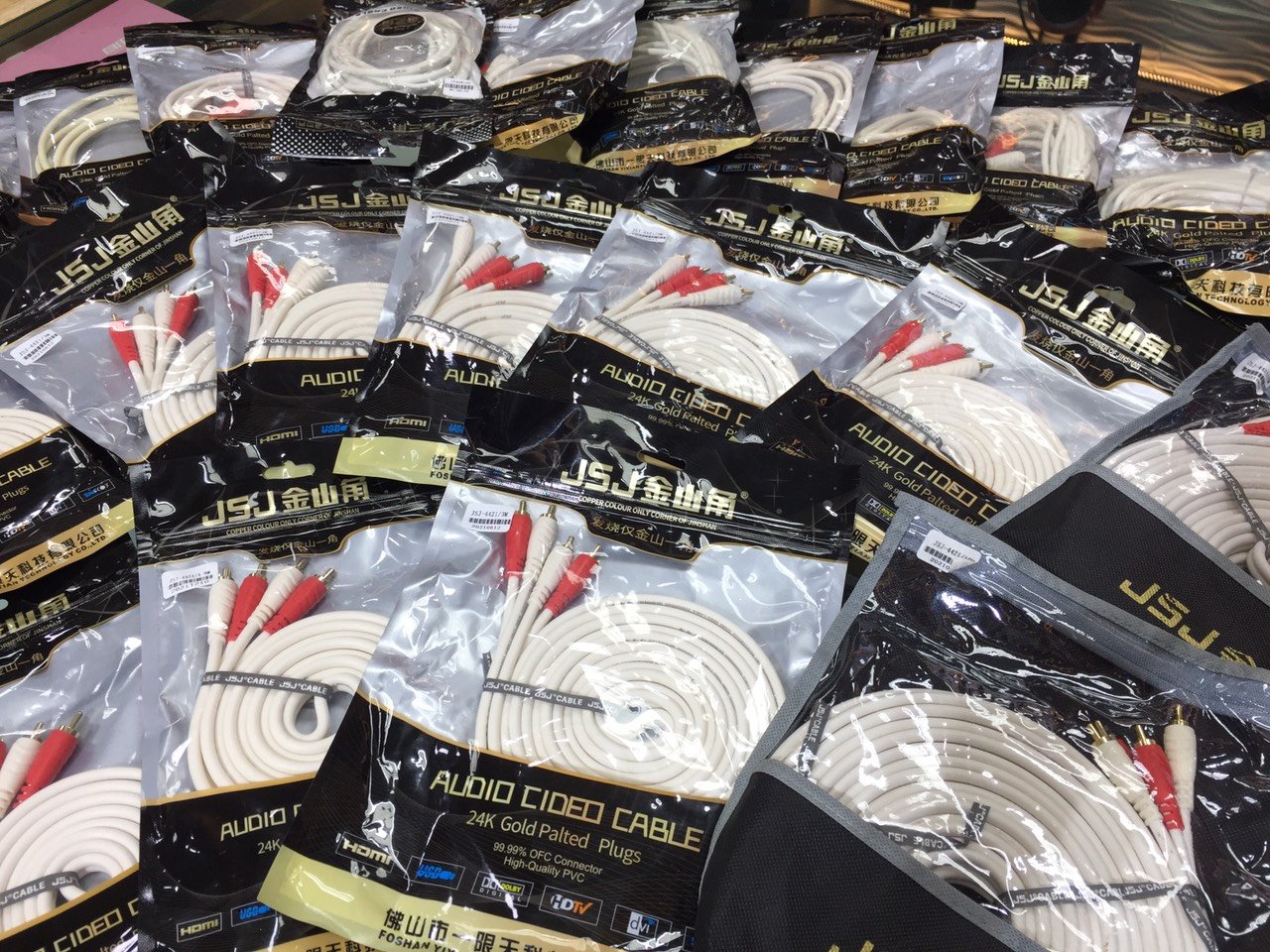 Cáp AV hoa sen 2 đầu RCA, Dây loa AV 2 ra 2, Cáp Audio 2RCA