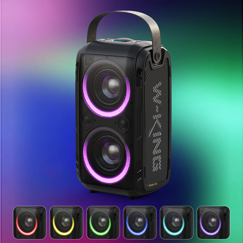 Loa karaoke bluetooth W-King T9, tặng kèm micro không dây cao cấp