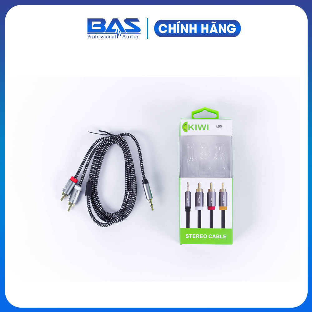 Dây 3.5mm to 2RCA Kiwi AV (hộp)