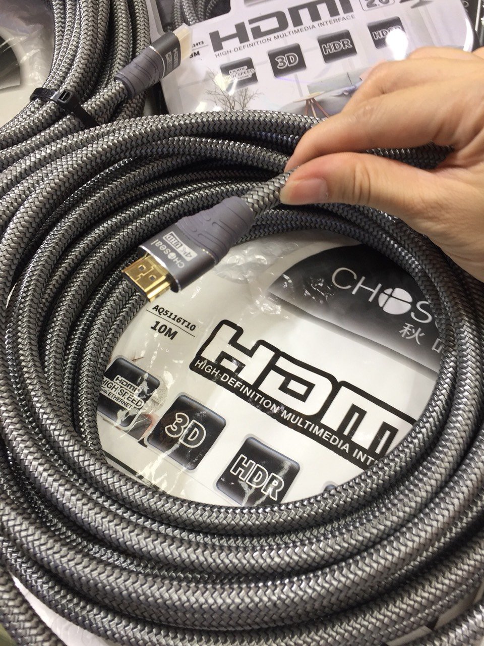 Dây cáp HDMI choseal 1.5m, 3m, 5m, 10m, 15m, 20m Dây HDMI cao cấp bọc lụa dùng kêt nối tivi, máy tính, máy chiếu