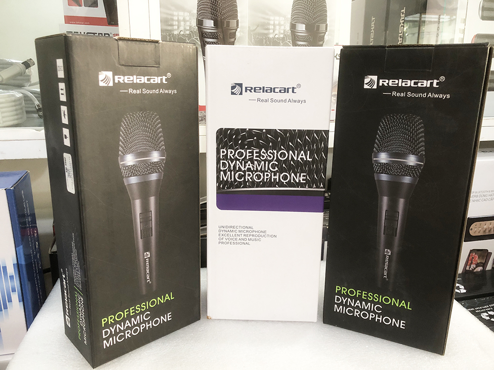 Mic karaoke Relacart SM300P, mic có dây cao cấp cho dàn karaoke gia đình, phòng trà, acoutic, hàng chính hãng, bảo hành 12 tháng