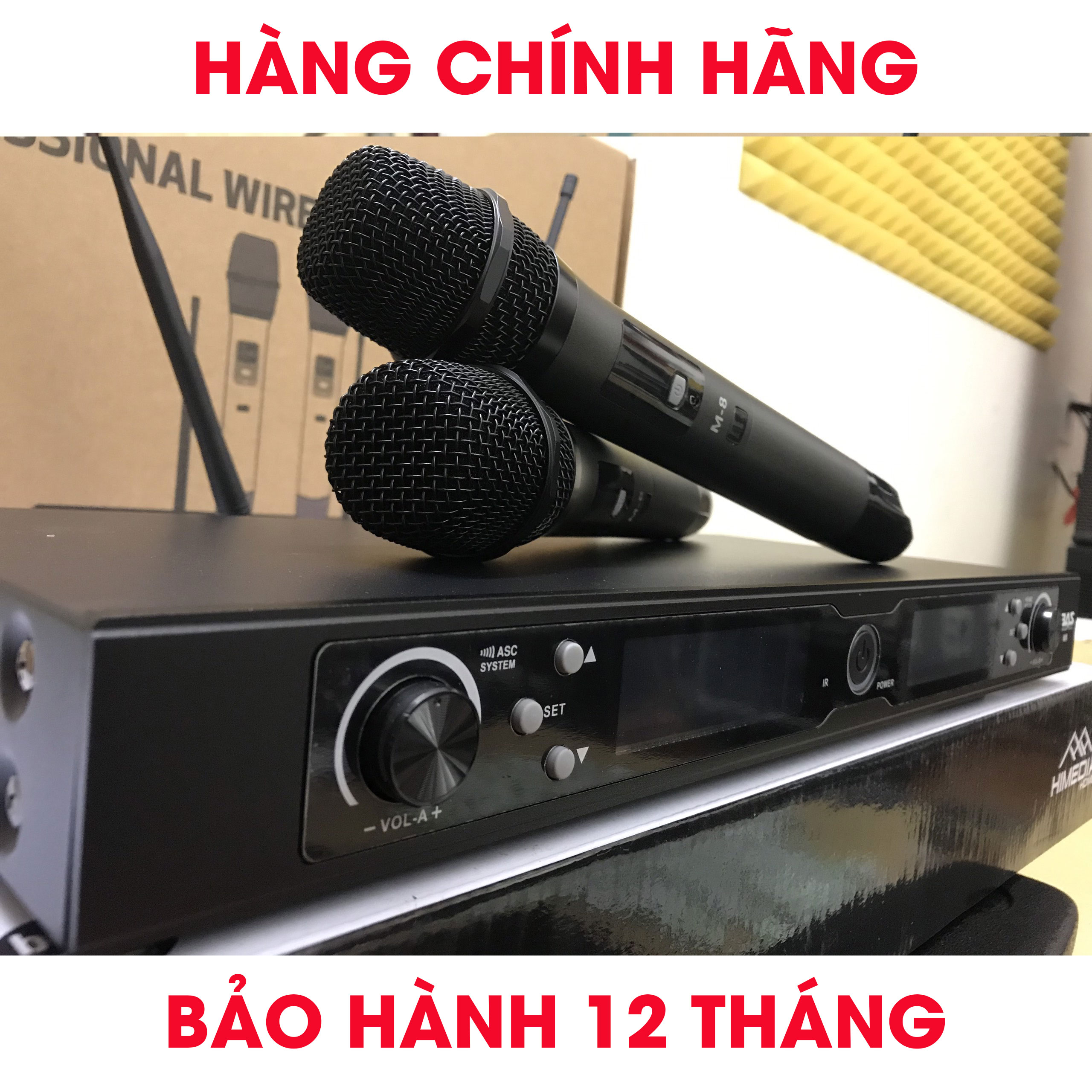 Micro không dây BAS Audio M8, tặng kèm chống sốc mic, mic nhập khẩu cao cấp dành cho dàn karaoke gia đình, hội trường, quán hát