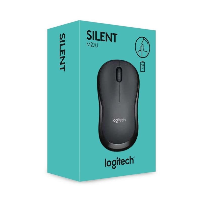 Chuột không dây Logitech M220 Silent dành cho PC, laptop - Hàng chính hãng