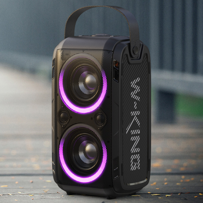 Loa karaoke bluetooth W-King T9, tặng kèm micro không dây cao cấp