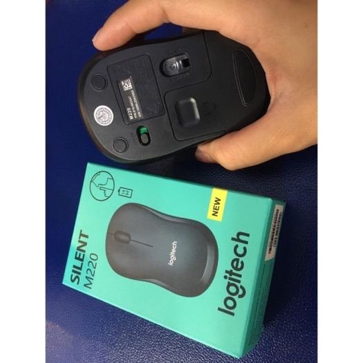 Chuột không dây Logitech M220 Silent dành cho PC, laptop - Hàng chính hãng