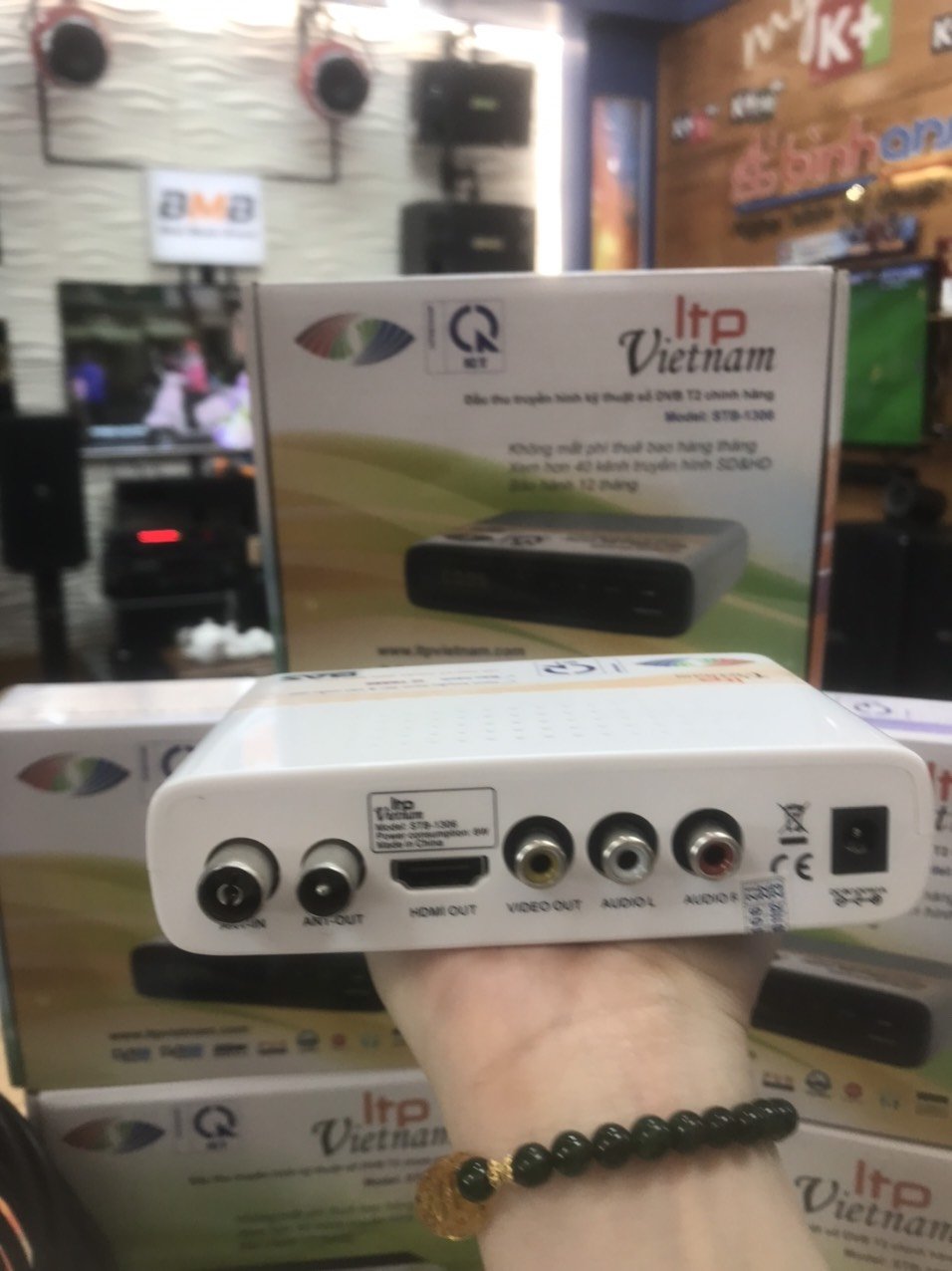 Combo Đầu thu truyền hình số mặt đất DVB T2 LTP STB-1306 và Anten liền dây VRY 12m