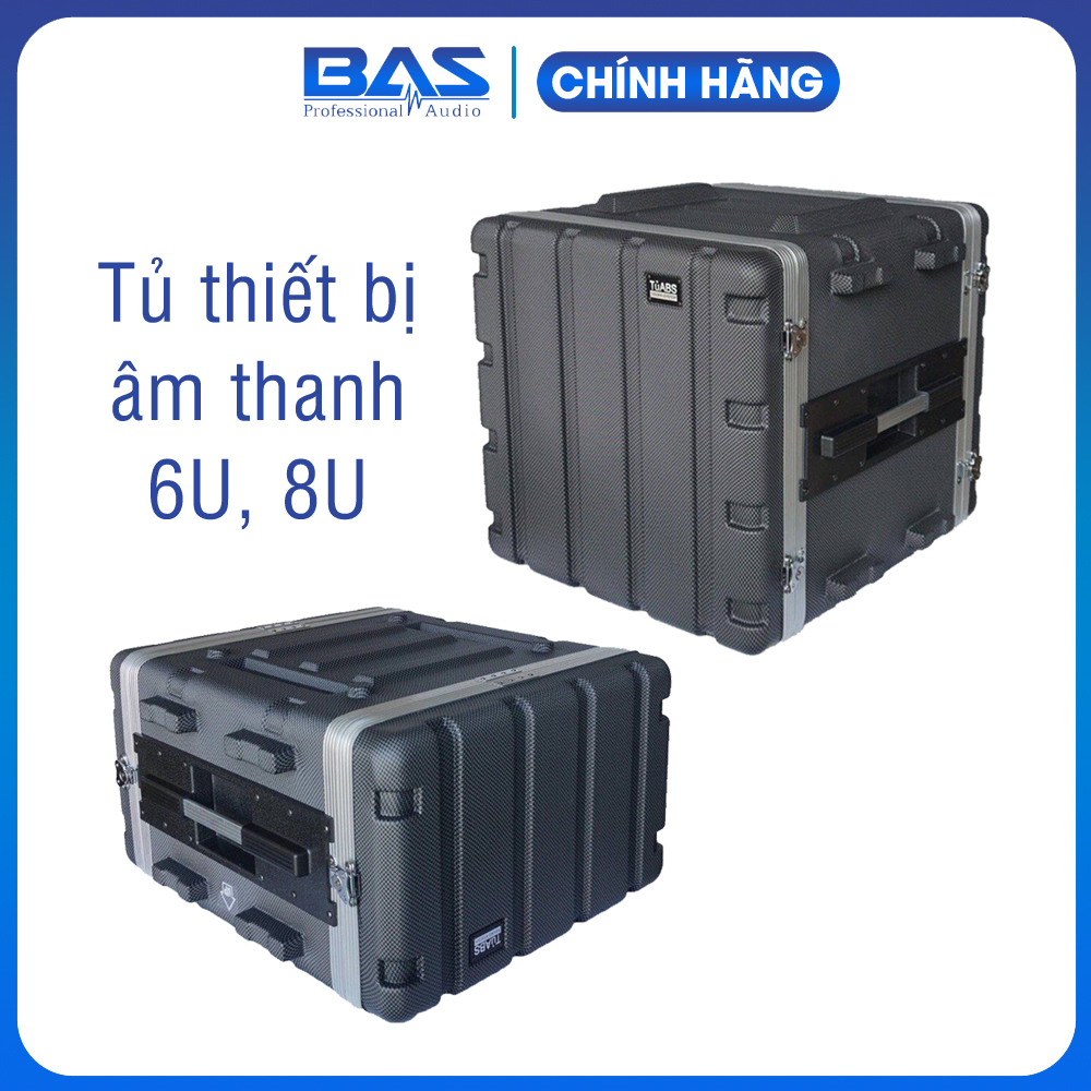 Tủ thiết bị âm thanh, tủ nhựa ABS 6U, 8U đựng thiết bị cho dàn karaoke
