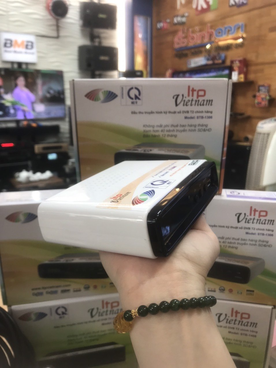 Combo Đầu thu truyền hình số mặt đất DVB T2 LTP STB-1306 và Anten liền dây VRY 12m