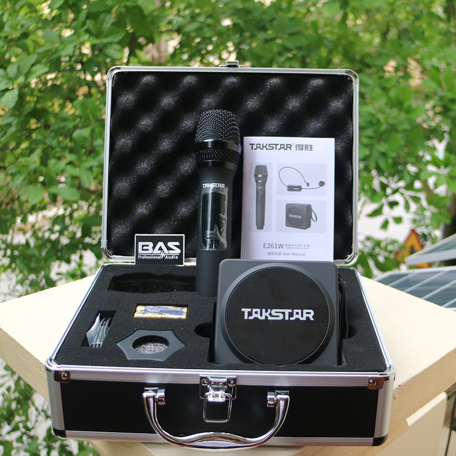 Máy trợ giảng không dây Takstar E261W kèm mic cầm tay, công suất lớn 25W, hỗ trợ Bluetooth, tiếng trong & sáng, loa trợ giảng E261W chính hãng Takstar, bảo hành 12 tháng