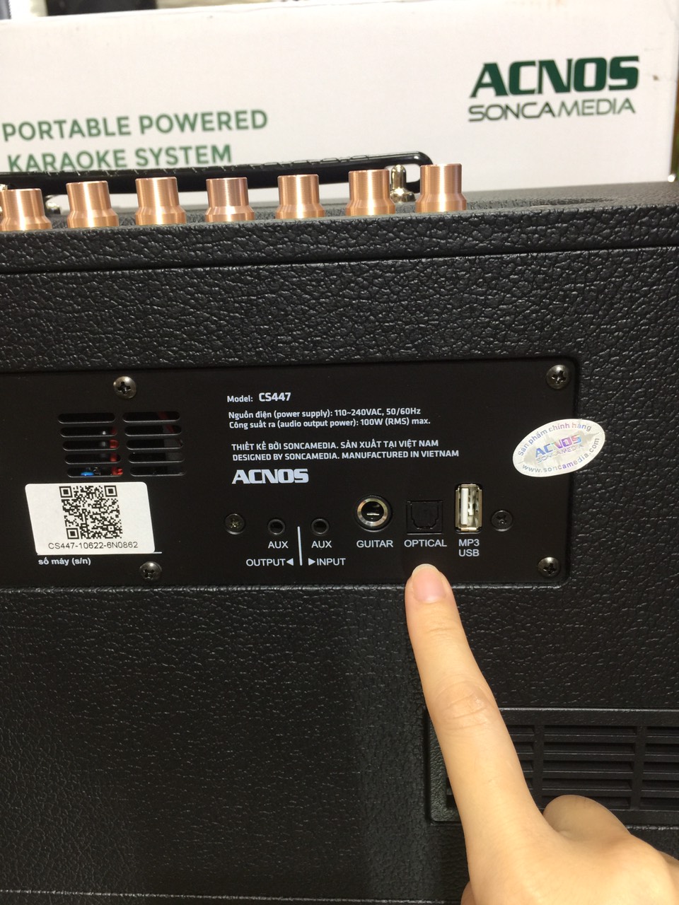Loa karaoke xách tay ACNOS CS447, loa bluetooth di động chính hãng Sonca media