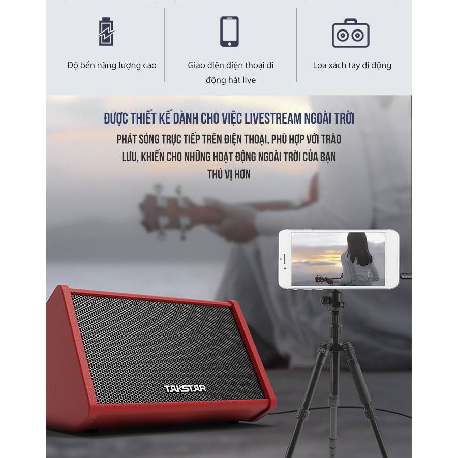 LOA KÉO CHUYÊN NGHIỆP BLUETOOTH TAKSTAR OPS-25 40W - Loa xách tay takstar OPS 25
