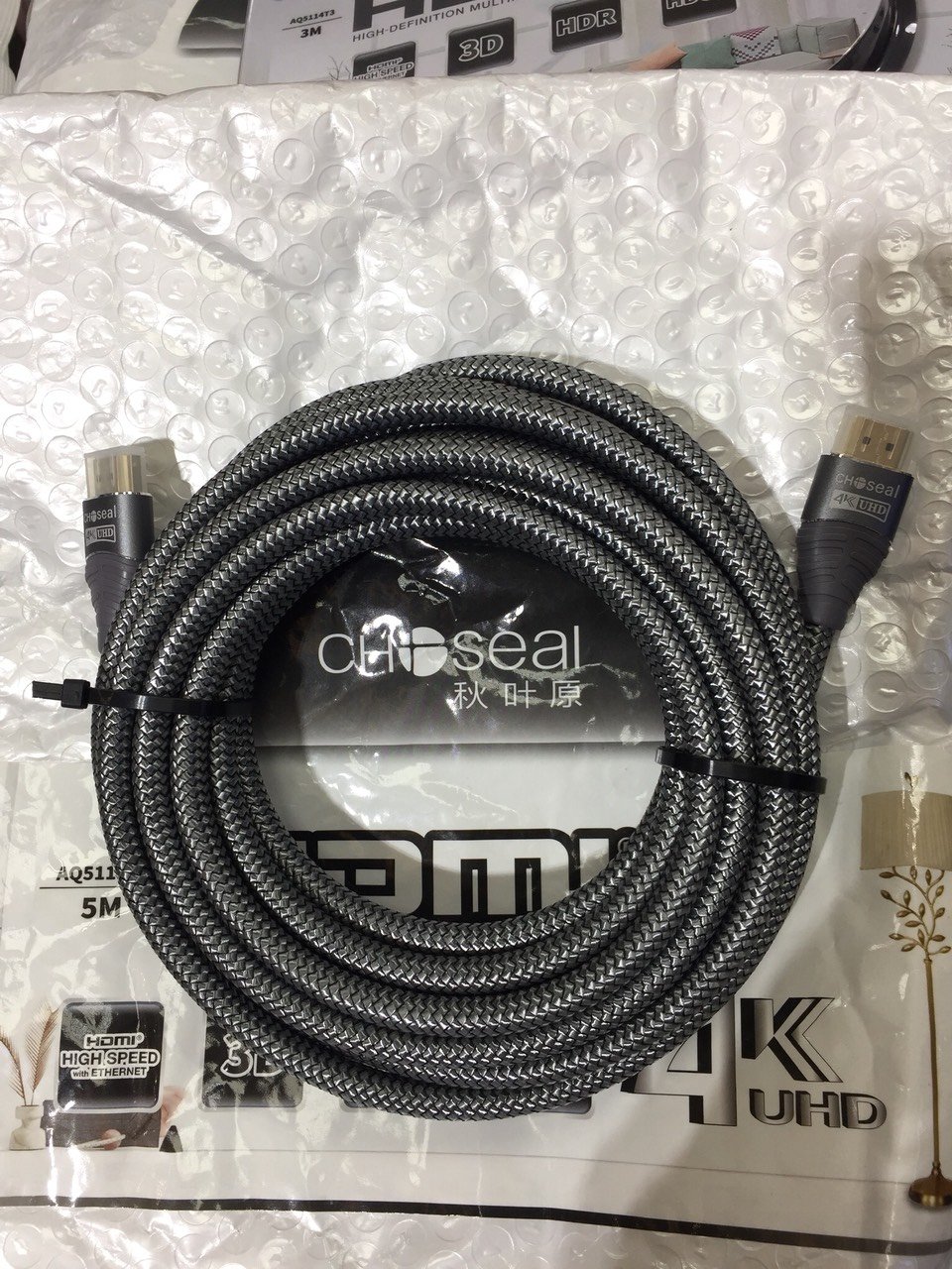 Dây cáp HDMI choseal 1.5m, 3m, 5m, 10m, 15m, 20m Dây HDMI cao cấp bọc lụa dùng kêt nối tivi, máy tính, máy chiếu