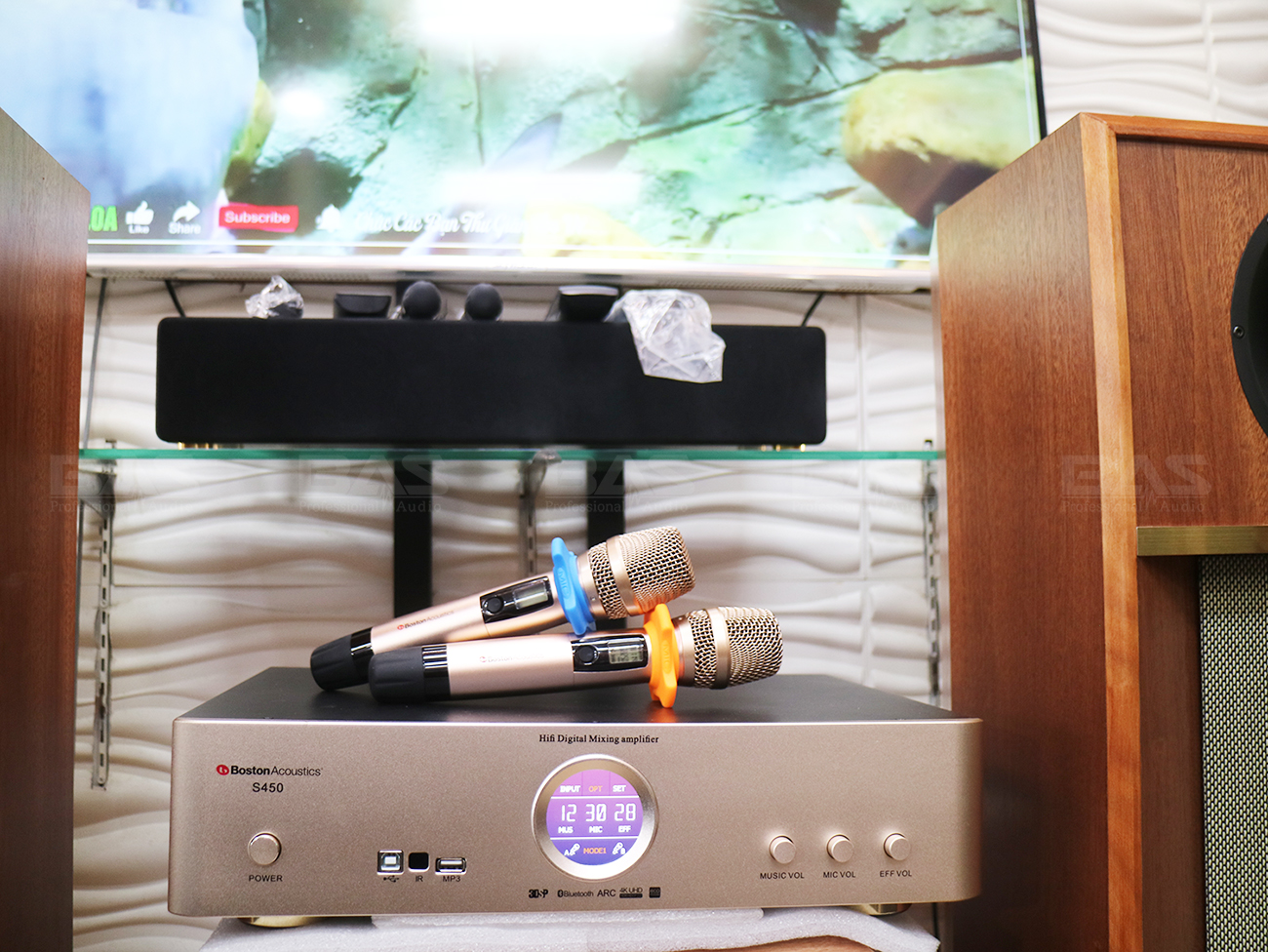 Công suất liền vang liền micro Boston Acoustic S450, ampli karaoke kỹ thuật số