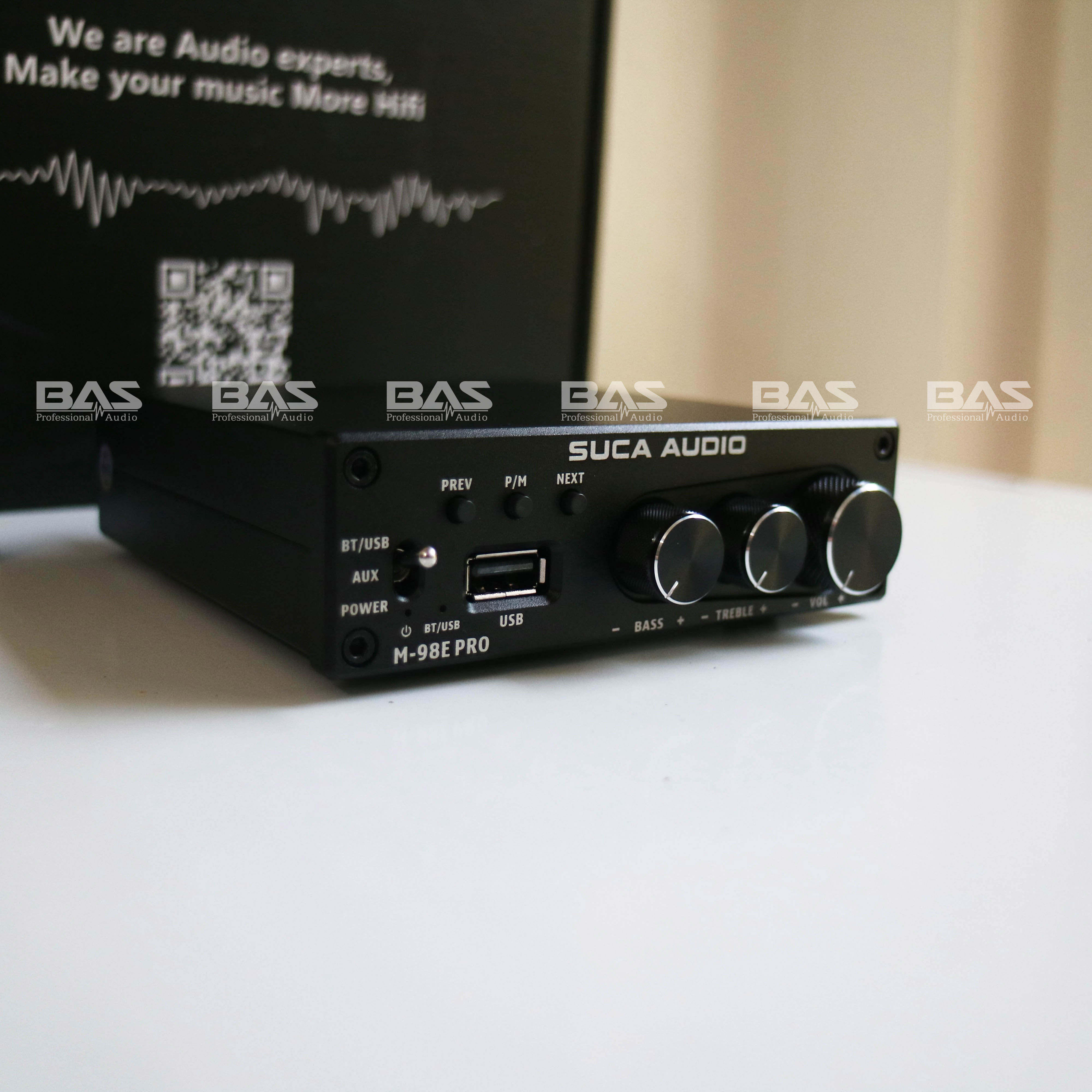 Amply kỹ thuật số SUCA AUDIO M98E PRO, 160w 2 kênh, AUX, Bluetooth