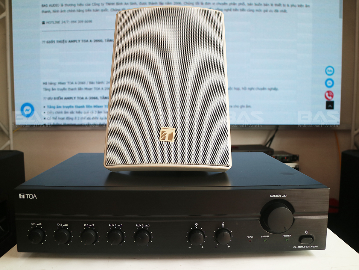 Amply Toa A-2240 H công suất 240W âm thanh thông báo, hội trường quán cafe