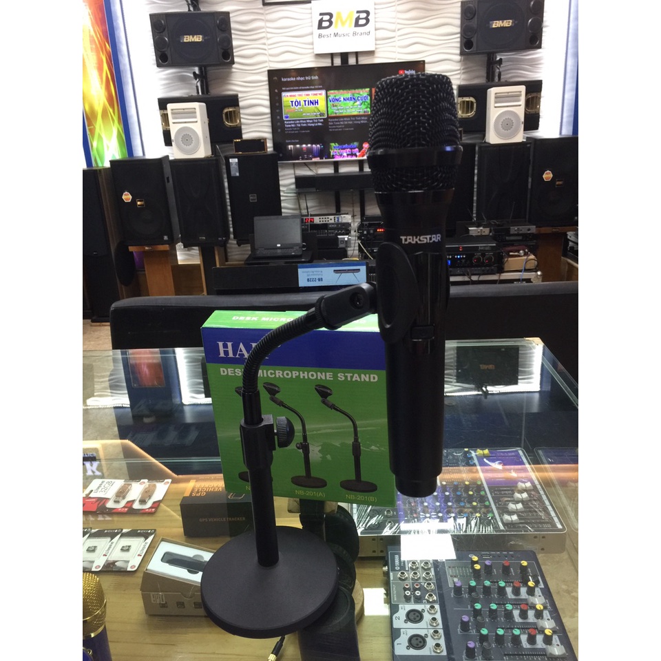 Chân micro để bàn quay góc 360