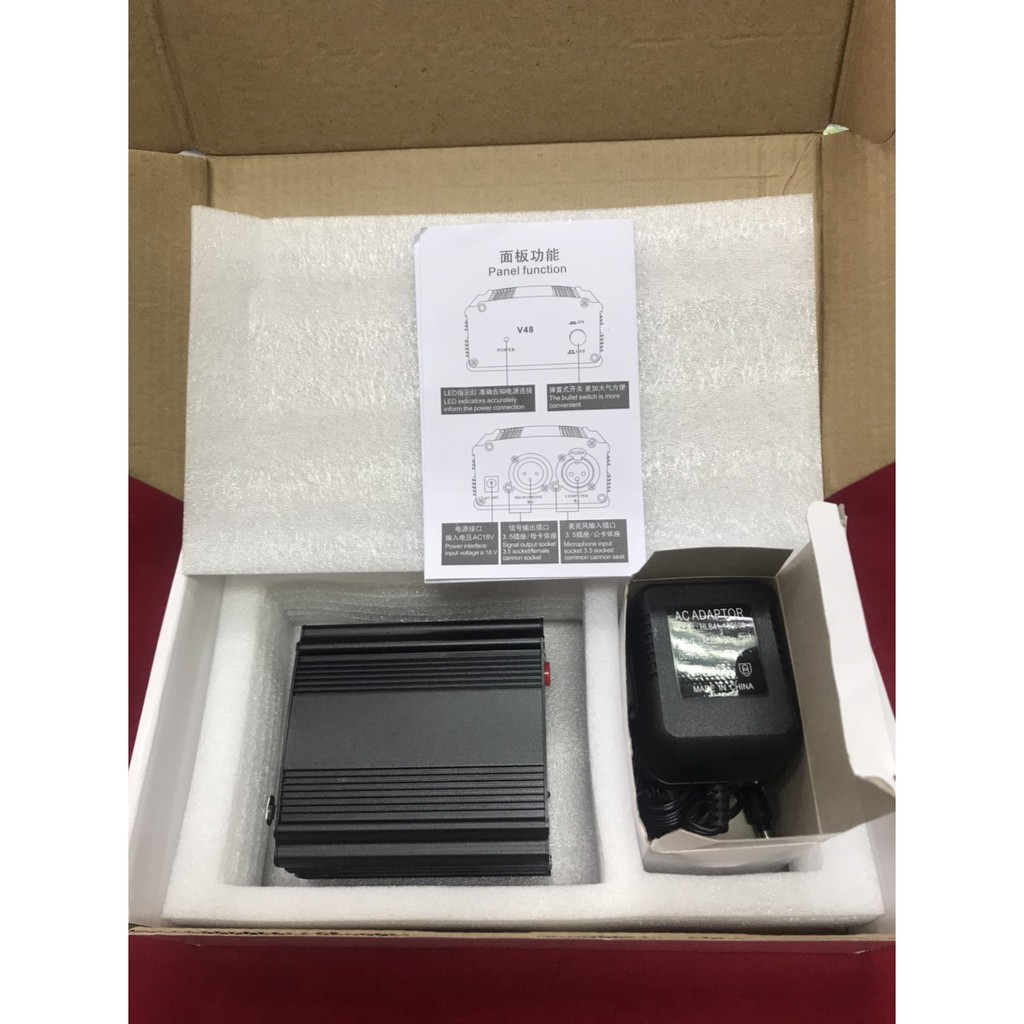 Nguồn Phantom 48V dành cho micro Condenser PC K200-K320-K600. Míc dùng nguồn 48V, mic thu âm