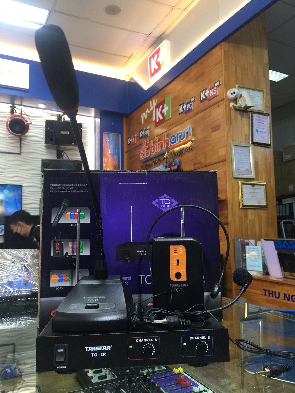 Bộ 2 micro cổ ngỗng hội thảo không dây Takstar TC-2R (mic TC-TH)