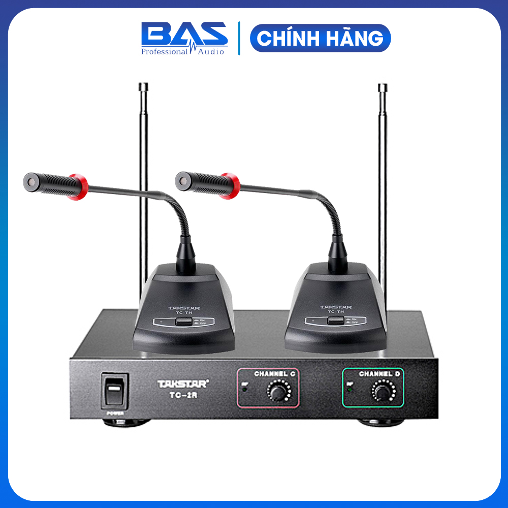 Bộ 2 micro cổ ngỗng hội thảo không dây Takstar TC-2R (mic TC-TH)
