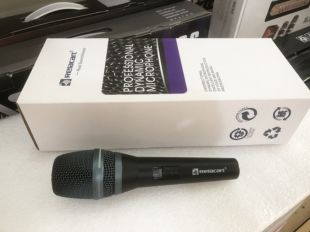 Mic karaoke Relacart SM300P, mic có dây cao cấp cho dàn karaoke gia đình, phòng trà, acoutic, hàng chính hãng, bảo hành 12 tháng