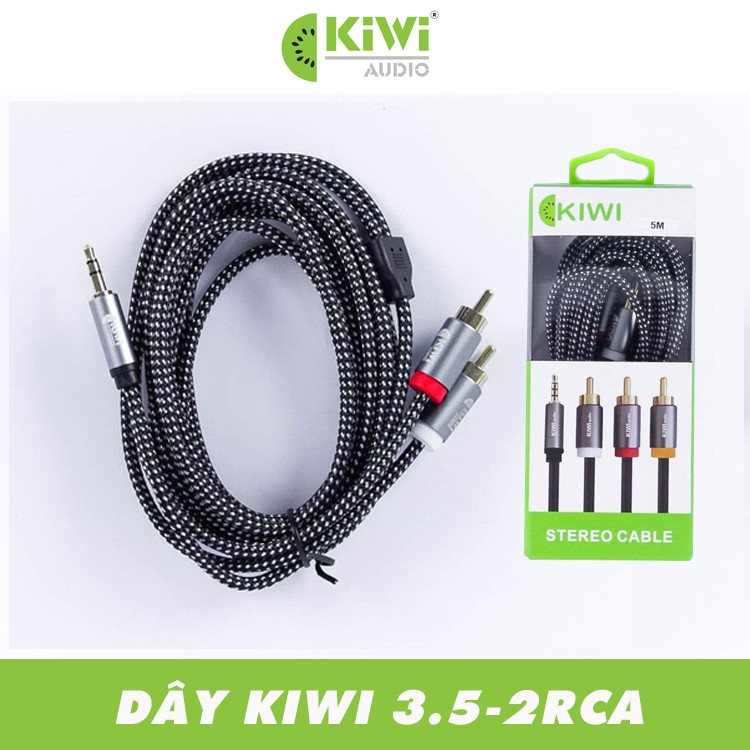 Dây 3.5mm to 2RCA Kiwi AV (hộp)