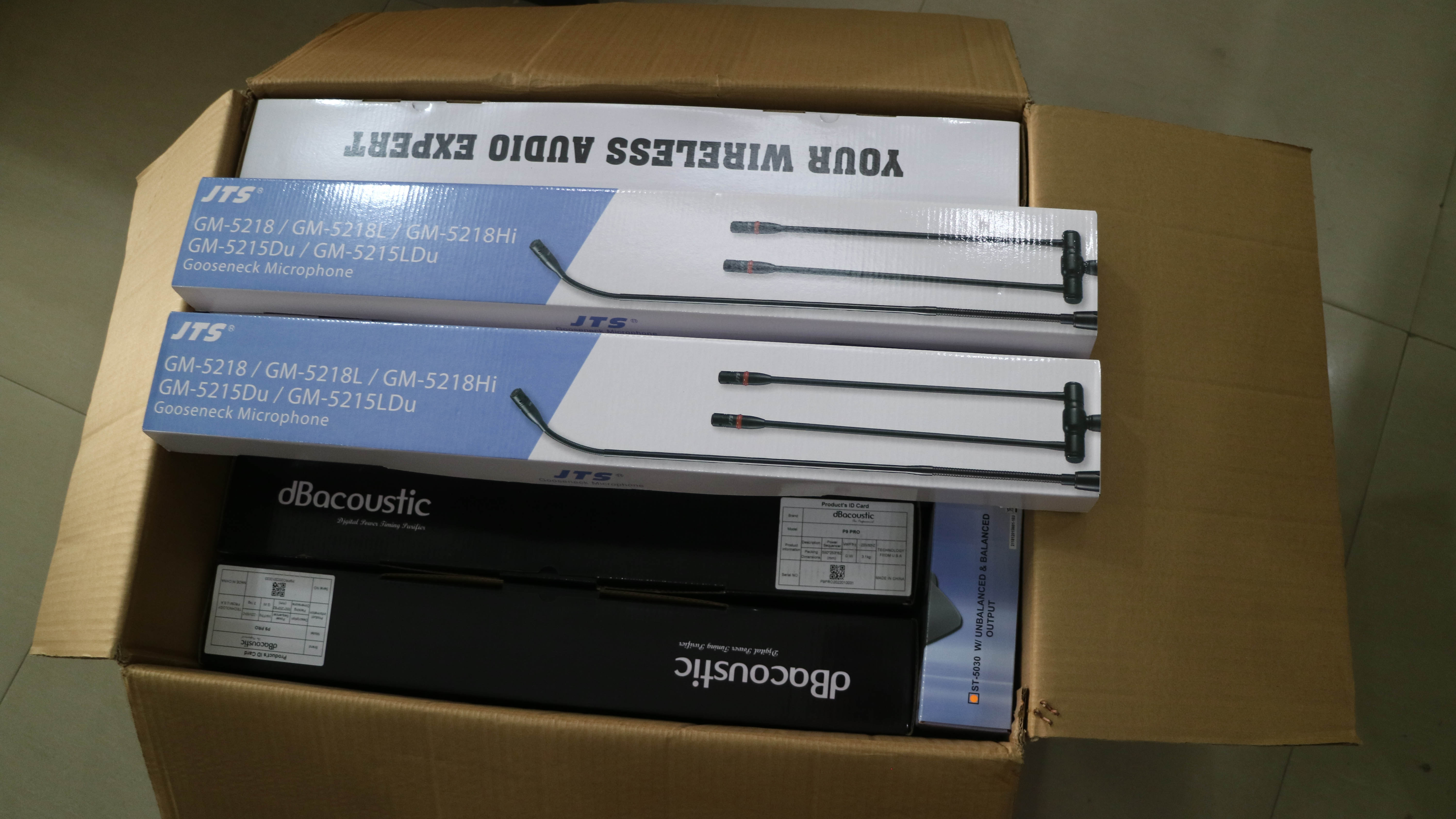 Micro cổ ngỗng cần dài JTS GM-5218L/ST-5030 dành cho bục phát biểu hội nghị, hội thảo