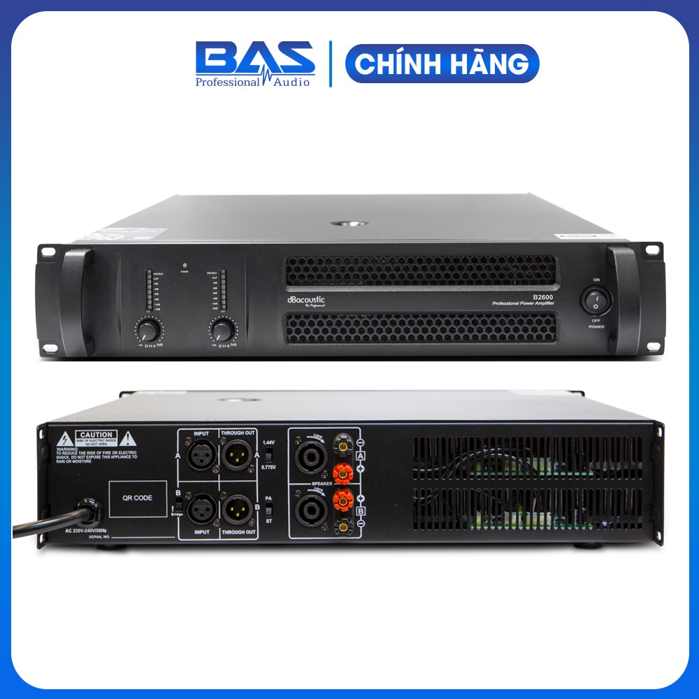 Công suất 2 kênh dBacoustic B2600